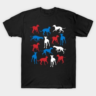 Patriotic Greyhound Dog America Flag 4Th Of July T-Shirt